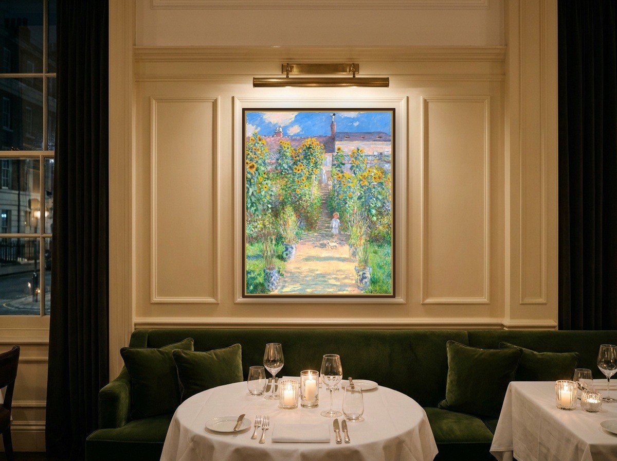 Claude Monet, The Artist’s Garden at Vétheuil — restaurant